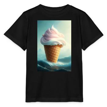 Eiscreme - Stanley/Stella Kinder T-Shirt MINI CREATOR  - Schwarz - Vorne - Mikhail (115cm)