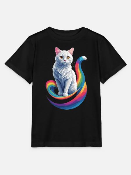Süße Katze - Stanley/Stella Kinder T-Shirt MINI CREATOR - Schwarz