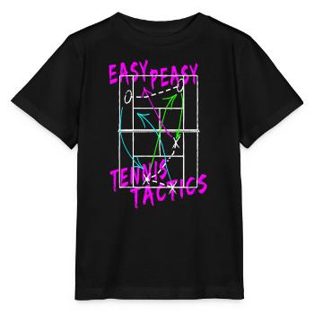 Easy Peasy Tennis Tactics Shirt Design - Stanley/Stella Kinder T-Shirt MINI CREATOR  - Schwarz - Vorne - Mikhail (115cm)
