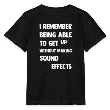 I make sound effects - Stanley/Stella MINI CREATOR Kids’ T-Shirt - black - Front - Mikhail (115cm)