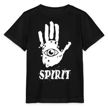 Yoga handprint - Stanley/Stella MINI CREATOR Kids’ T-Shirt - black - Front - Mikhail (115cm)