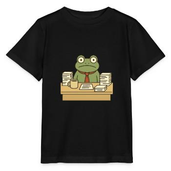 Business-Frosch - Stanley/Stella Kinder T-Shirt MINI CREATOR  - Schwarz - Vorne - Mikhail (115cm)