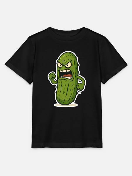 Gurken-Attacke - Stanley/Stella Kinder T-Shirt MINI CREATOR  - Schwarz