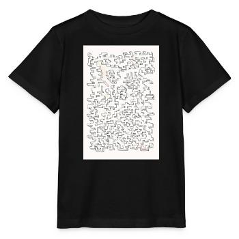 Labyrinthe rétro - T-shirt bio MINI CREATOR Stanley/Stella Enfant - noir - Devant - Mikhail (115cm)