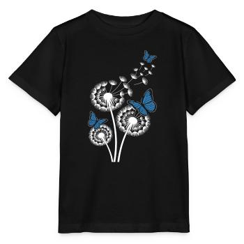 papillons et pissenlits - T-shirt bio MINI CREATOR Stanley/Stella Enfant - noir - Devant - Mikhail (115cm)