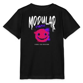 Modular Synth Synthesizer Waveform - Stanley/Stella MINI CREATOR Kids’ T-Shirt - black - Front - Mikhail (115cm)