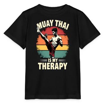 Funny Muay Thai Boxing Muay Thai - Stanley/Stella Kinder T-Shirt MINI CREATOR  - Schwarz - Vorne - Mikhail (115cm)