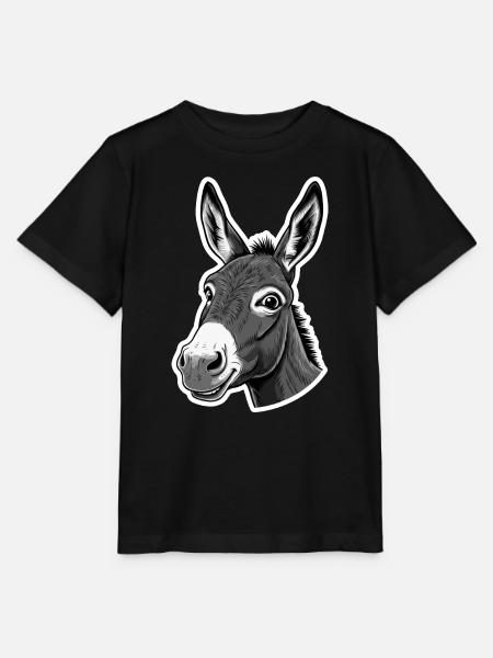 Neugieriger Esel – Charmant & witzig - Stanley/Stella Kinder T-Shirt MINI CREATOR  - Schwarz