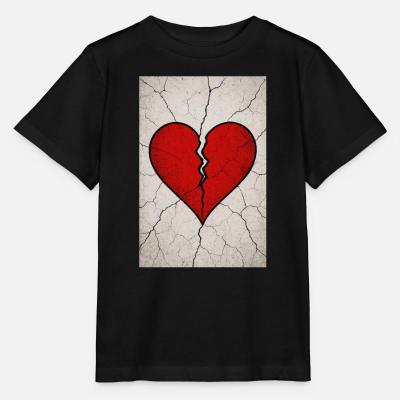 Cœur brisé - T-shirt bio MINI CREATOR Stanley/Stella Enfant - noir