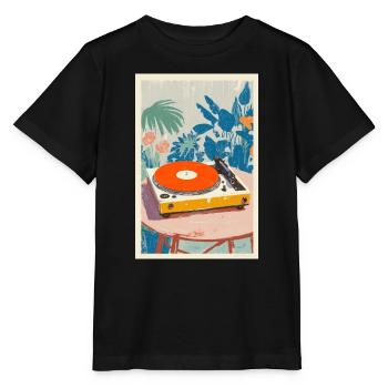 Tropical Turntable Vibe - T-shirt bio MINI CREATOR Stanley/Stella Enfant - noir - Devant - Mikhail (115cm)