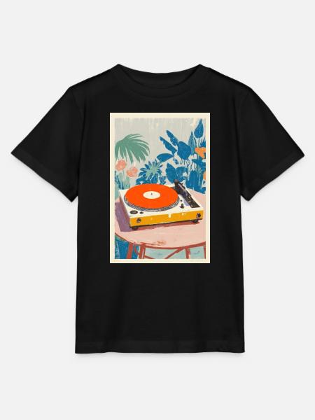 Tropische Drehtisch-Vibe - Stanley/Stella Kinder T-Shirt MINI CREATOR  - Schwarz
