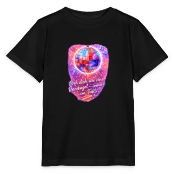 Tourne comme une boule disco - T-shirt bio MINI CREATOR Stanley/Stella Enfant - noir - Devant - Mikhail (115cm)