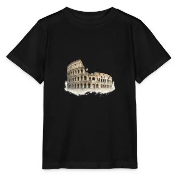 Colosseum Watercolor Sketch - Stanley/Stella MINI CREATOR Kids’ T-Shirt - black - Front - Mikhail (115cm)