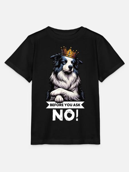 Before You Ask Border Collie Hütehund Collie - Stanley/Stella Kinder T-Shirt MINI CREATOR - Schwarz
