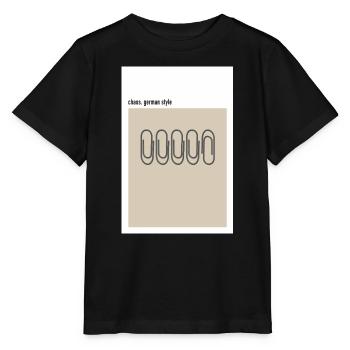 Chaos – German Style Paper Clips Beige - Stanley/Stella MINI CREATOR Kids’ T-Shirt - black - Front - Mikhail (115cm)