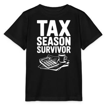 Tax Season Survivor - Stanley/Stella MINI CREATOR Kids’ T-Shirt - black - Front - Mikhail (115cm)