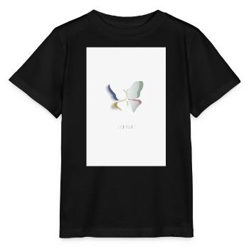 Leichtigkeit Schmetterling minimalistisches Design - Stanley/Stella Kinder T-Shirt MINI CREATOR  - Schwarz - Vorne - Mikhail (115cm)