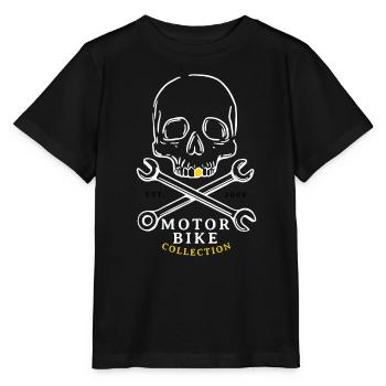 Schädel & Schrauben Motorrad Kollektion - Stanley/Stella Kinder T-Shirt MINI CREATOR  - Schwarz - Vorne - Mikhail (115cm)
