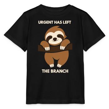 Langsamer Sloth am Ast Cartoon - Stanley/Stella Kinder T-Shirt MINI CREATOR  - Schwarz - Vorne - Mikhail (115cm)
