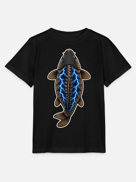 Spiegelkarpfenfischen - Stanley/Stella Kinder T-Shirt MINI CREATOR  - Schwarz