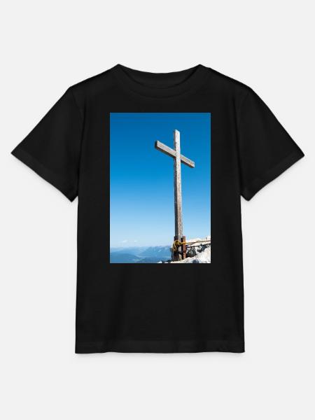 Gipfelkreuz in den deutschen Alpen - Stanley/Stella Kinder T-Shirt MINI CREATOR  - Schwarz