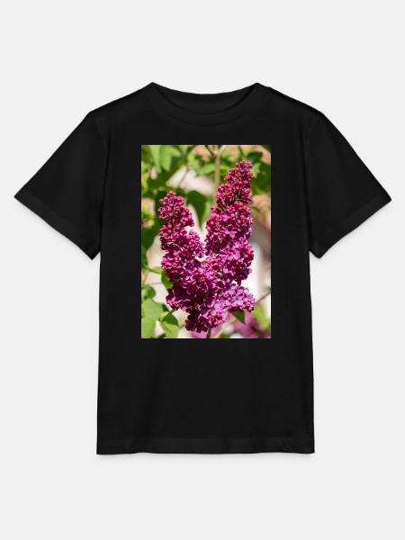 Blühender Flieder im Frühlingsgarten - Stanley/Stella Kinder T-Shirt MINI CREATOR  - Schwarz