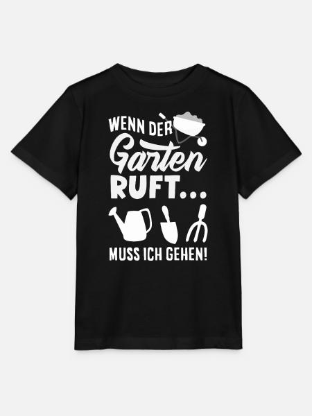 Wenn Der Garten Ruft - Stanley/Stella Kinder T-Shirt MINI CREATOR  - Schwarz