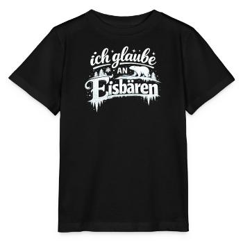 Ich glaube an Eisbären, späthi, Sarah - Stanley/Stella Kinder T-Shirt MINI CREATOR  - Schwarz - Vorne - Mikhail (115cm)