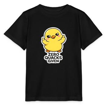 Chick With Attitude Zero Quacks - Stanley/Stella MINI CREATOR Kids’ T-Shirt - black - Front - Mikhail (115cm)