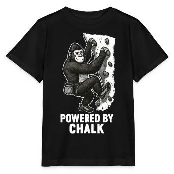 Gorilla Bouldering – Powered by Chalk Saying - Stanley/Stella MINI CREATOR Kids’ T-Shirt - black - Front - Mikhail (115cm)