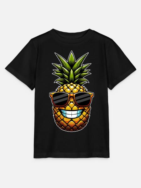 Ananas mit Sonnenbrille - Stanley/Stella Kinder T-Shirt MINI CREATOR - Schwarz