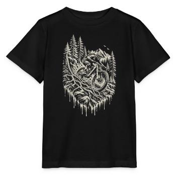 Mountainbike Downhill Trail Enduro Fahrer Geschenk - Stanley/Stella Kinder T-Shirt MINI CREATOR  - Schwarz - Vorne - Mikhail (115cm)