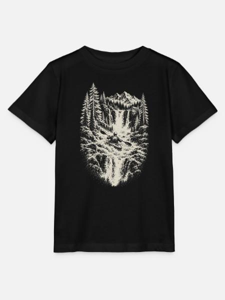 Wildwasser Kajakfahrer Kajakfahren Geschenk - Stanley/Stella Kinder T-Shirt MINI CREATOR  - Schwarz