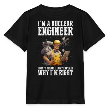 Kernenergie Design für Erneuerbare Kernenergie - Stanley/Stella Kinder T-Shirt MINI CREATOR  - Schwarz - Vorne - Mikhail (115cm)