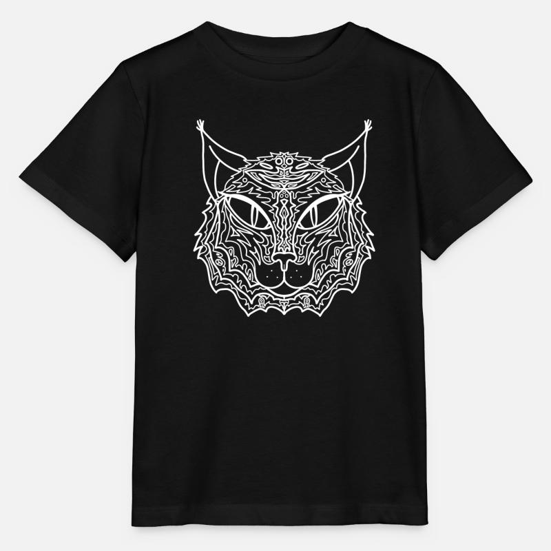 Mandala Cat - Stanley/Stella MINI CREATOR Kids’ T-Shirt - black