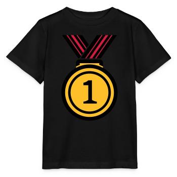 Siegermedallie - Stanley/Stella MINI CREATOR Kids’ T-Shirt - black - Front - Mikhail (115cm)