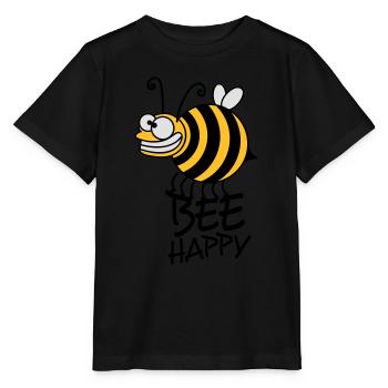 Abeille abeille fou épais heureux - T-shirt bio MINI CREATOR Stanley/Stella Enfant - noir - Devant - Mikhail (115cm)