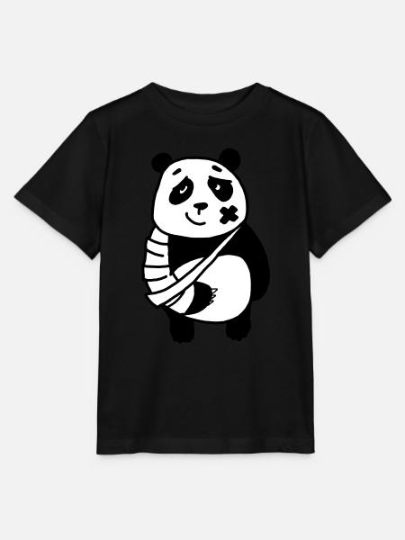 Panda braccio rotto - Stanley/Stella T-shirt MINI CREATOR til børn - sort