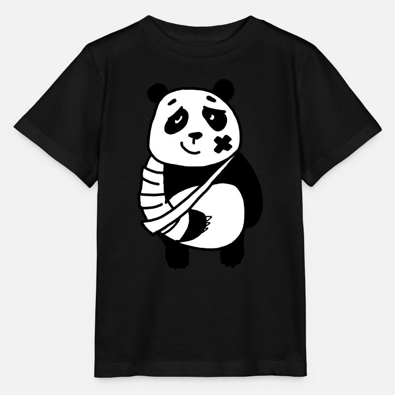 Bras cassé Panda - T-shirt bio MINI CREATOR Stanley/Stella Enfant - noir