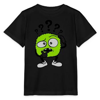 Fragezeichen skeptisches Gesicht Comic - Stanley/Stella Kinder T-Shirt MINI CREATOR  - Schwarz - Vorne - Mikhail (115cm)
