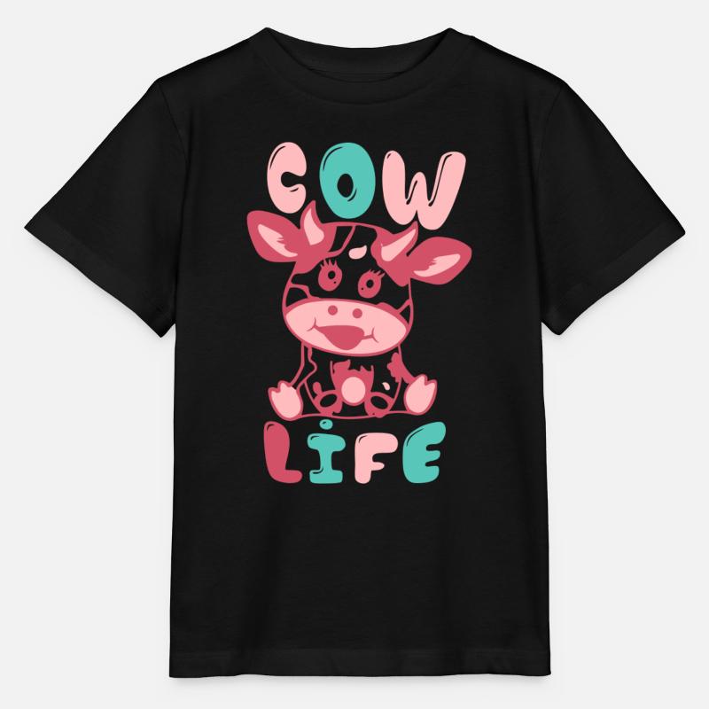 Leben der Kuh - Stanley/Stella Kinder T-Shirt MINI CREATOR  - Schwarz