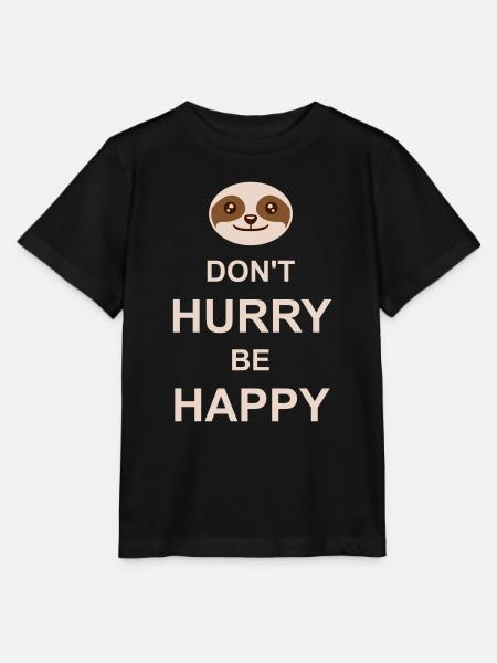 dont hurry be happy - Stanley/Stella Kinder T-Shirt MINI CREATOR - Schwarz