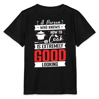 Koch Köchin Kochlöffel - Stanley/Stella Kinder T-Shirt MINI CREATOR  - Schwarz - Vorne - Mikhail (115cm)