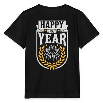 happy new year quote - Stanley/Stella MINI CREATOR Kids’ T-Shirt - black - Front - Mikhail (115cm)
