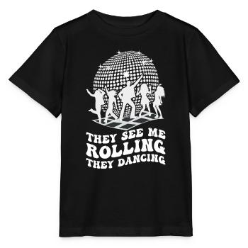 Retro Groovy Disco Ball Party Vintage Club Lifes - T-shirt bio MINI CREATOR Stanley/Stella Enfant - noir - Devant - Mikhail (115cm)