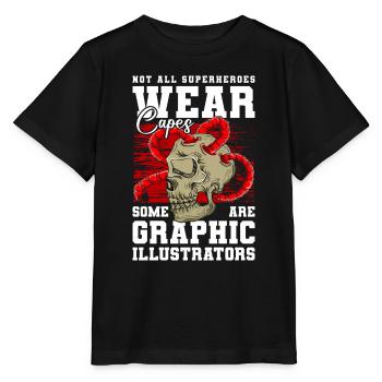 Illustrator Grafik Zeichnen - Stanley/Stella Kinder T-Shirt MINI CREATOR  - Schwarz - Vorne - Mikhail (115cm)