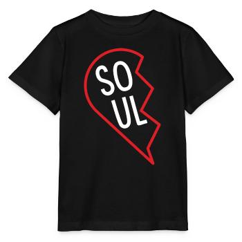 halbes Herz (1/2) - Geschenkidee - Soulmate - Stanley/Stella Kinder T-Shirt MINI CREATOR  - Schwarz - Vorne - Mikhail (115cm)