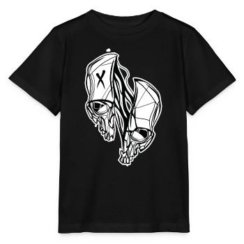 Crâne fendu // illustration - T-shirt bio MINI CREATOR Stanley/Stella Enfant - noir - Devant - Mikhail (115cm)