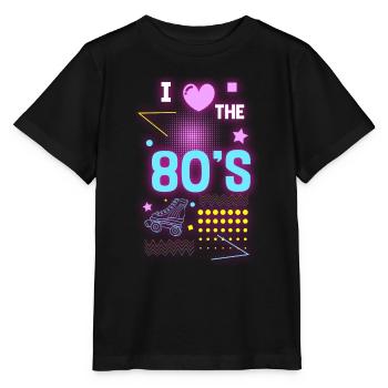 Leuchtfarben Cool Nostalgie Party - Stanley/Stella Kinder T-Shirt MINI CREATOR  - Schwarz - Vorne - Mikhail (115cm)