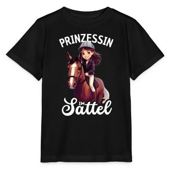Dictons de chevaux Dictons de cavalier à tête de cheval Dictons d’équitation - T-shirt bio MINI CREATOR Stanley/Stella Enfant - noir - Devant - Mikhail (115cm)